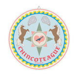 Wood Sign - Chincoteague Virginia Hex Sign with Ponies and Oysters