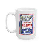 Navy Poster 2 Ceramic Mug, (11oz, 15oz)