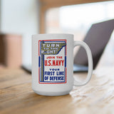 Navy Poster 2 Ceramic Mug, (11oz, 15oz)