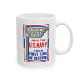 Navy Poster 2 Ceramic Mug, (11oz, 15oz)