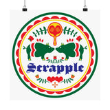 Satin Poster - Scrapple Hex Sign Design
