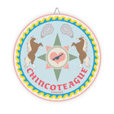 Wood Sign - Chincoteague Virginia Hex Sign with Ponies and Oysters
