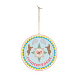 Wood Sign - Chincoteague Virginia Hex Sign with Ponies and Oysters