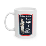 Navy Poster 1 Ceramic Mug, (11oz, 15oz)