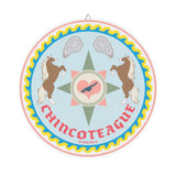 Wood Sign - Chincoteague Virginia Hex Sign with Ponies and Oysters