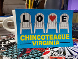 Chincoteague Virginia Love Chairs Stickers