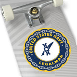 Navy Legalman (LN) Round Vinyl Stickers