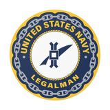 Navy Legalman (LN) Round Vinyl Stickers