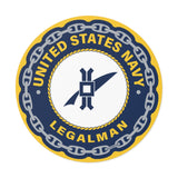 Navy Legalman (LN) Round Vinyl Stickers