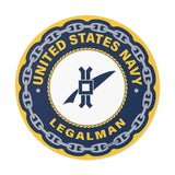 Navy Legalman (LN) Round Vinyl Stickers