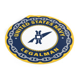 Navy Legalman (LN) Round Vinyl Stickers