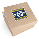 Navy Boatswain's Mate (BM) Gold Square Vinyl Stickers