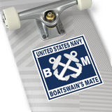 Navy Boatswain's Mate (BM) Square Vinyl Stickers