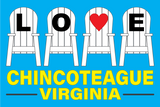 Chincoteague Virginia Love Chairs Stickers