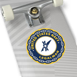 Navy Legalman (LN) Round Vinyl Stickers