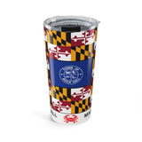 Rock Hall Maryland Flag Tumbler | Maryland State Flag Travel Cup