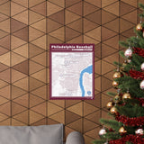 Philadelphia Baseball Stadiums Matte Poster — Vertical Wall Art