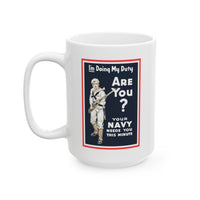 Navy Poster 1 Ceramic Mug, (11oz, 15oz)