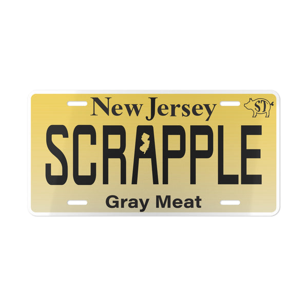 New Jersey Scrapple License Plate