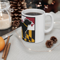 Maryland Flag Black Lab Mug 11oz