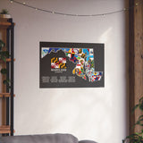 A poster of Maryland and its 24 jurisdictions flags