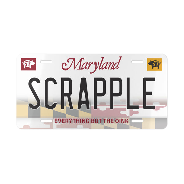 Maryland Scrapple License Plate