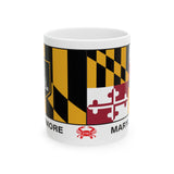 Baltimore City Flag Coffee Mug – Maryland State Flag Cup