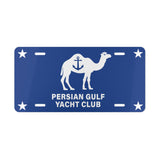 Persian Gulf Yacht Club Vanity Plate — Nautical Camel License Tag