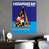 Chesapeake Bay Maryland Sailboat Poster – Matte Vertical/Horizontal Wall Art