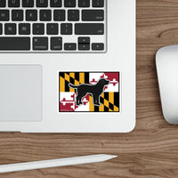 Maryland Flag Black Lab Sticker