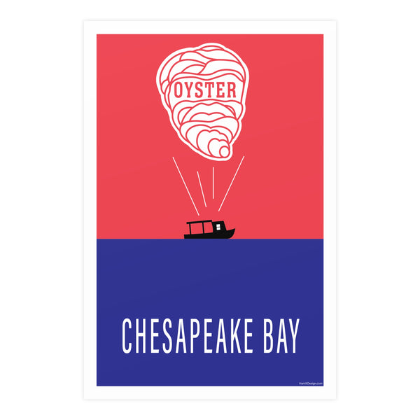 Chesapeake Bay Oyster Poster — Matte Vertical & Horizontal Wall Art