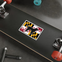 Maryland Flag Black Lab Sticker