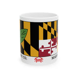 Calvert County & Maryland Flag 11oz Coffee Mug