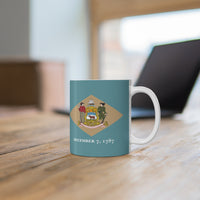 Delaware Flag Wrap Mug 11oz
