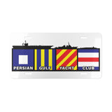 Vanity Plate: Persian Gulf Yacht Club Aluminum License Plate