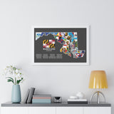 Maryland Flag Map Framed Poster