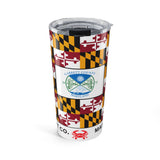Garrett County Maryland State Flag Tumbler 20oz Tumbler — All Maryland