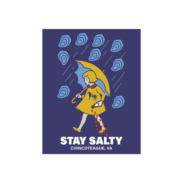 Poster - Chincoteague Stay Salty Coastal Art Print