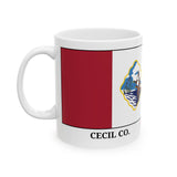 Cecil County & Maryland Flag 11oz Coffee Mug
