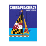 Chesapeake Bay Maryland Sailboat Poster – Matte Vertical/Horizontal Wall Art