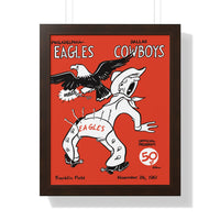 Eagles vs Cowboys Framed Vertical Poster