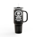 Custom Rating 40oz Insulated Travel Mug — US Navy Skull Emblem