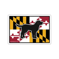 Maryland Flag Black Lab Sticker