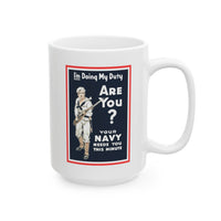 Navy Poster 1 Ceramic Mug, (11oz, 15oz)