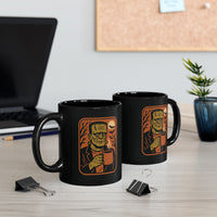 Coffee Mug - Halloween Frank Drinking Coffee