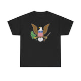 Patriotic Eagle USA Shield T-Shirt — American Flag Crest Tee for Fourth of July