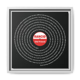 Custom Song Matte Canvas, Framed