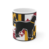 Maryland Flag Black Lab Mug 11oz