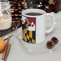 Maryland Flag German Shepherd Mug 11oz