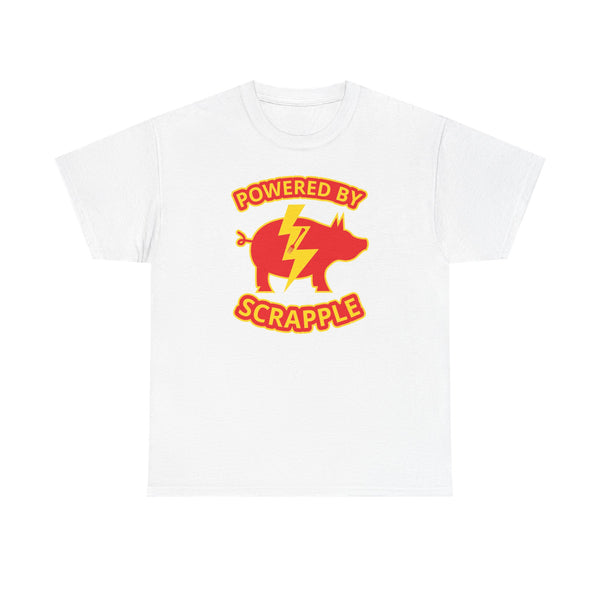 Powered by Scrapple Unisex Heavy Cotton Tee